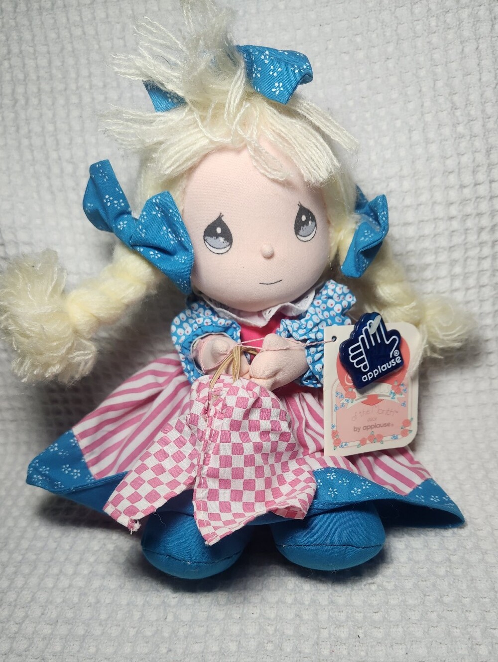 Vintage 1990 Applause Precious Moments Dolls of the Month Club doll for July NWT - Picture 2 of 8